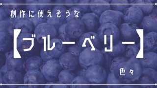 創作に使えそうな｢ブルーベリー｣色々