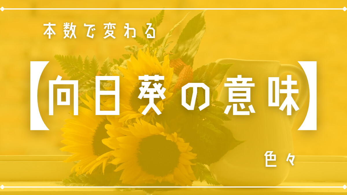 本数で変わる｢向日葵の意味｣の色々